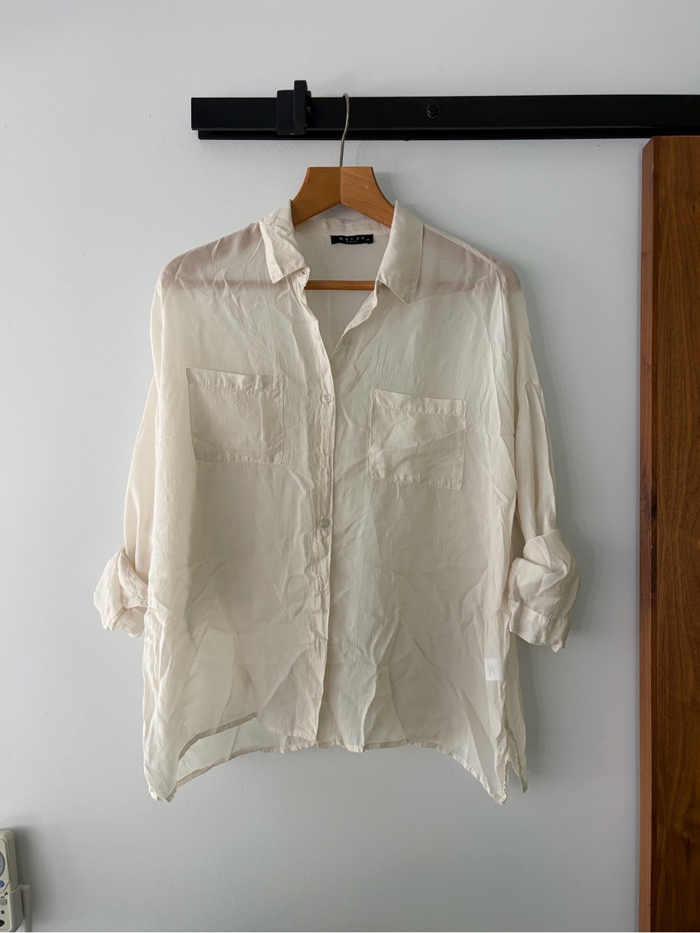 Maven West Cream Lightweight Button-Down Shirt